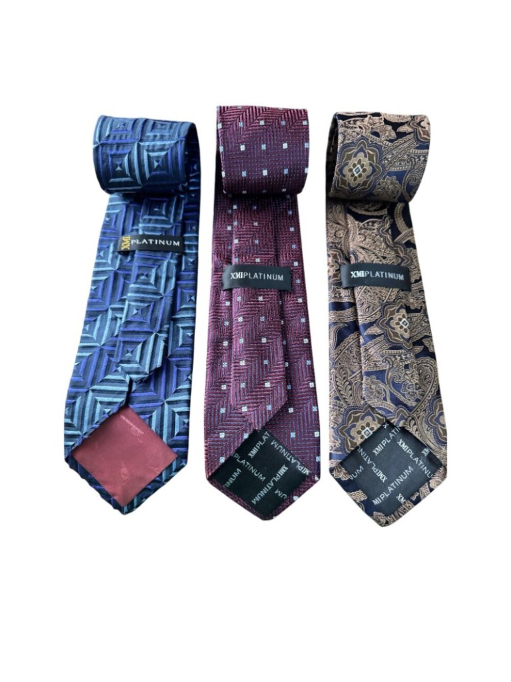XMI Platinum Designer Silk Ties – Set of 3 - Picture 8 of 16